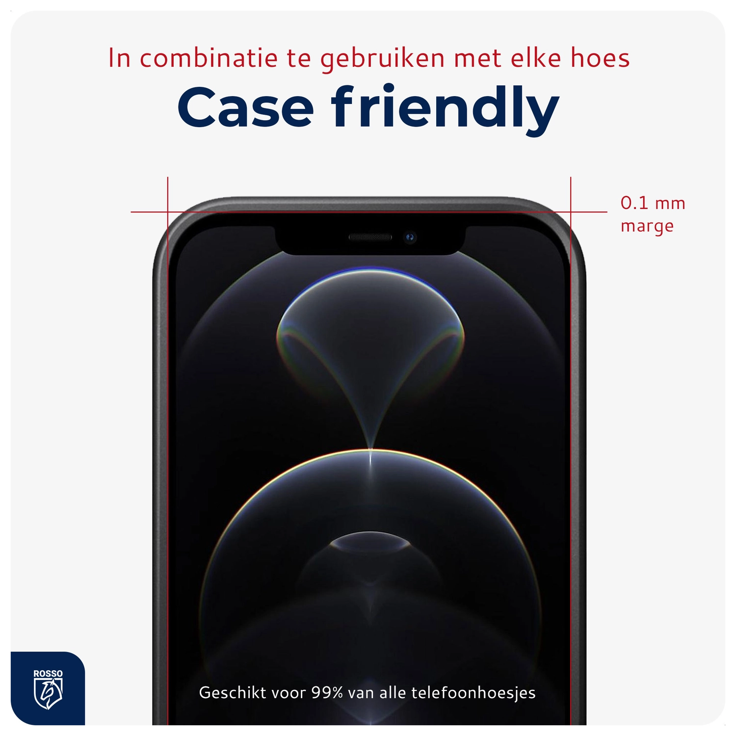 Rosso iPhone 12 Pro Max Tempered Glass met Installatietray (2-Pack) afbeelding 4