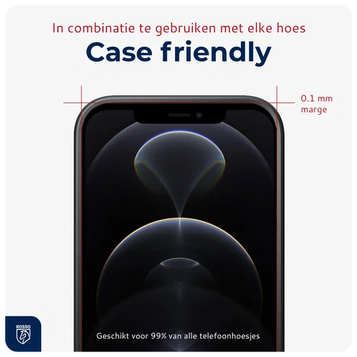 Rosso iPhone 12 Pro Max Tempered Glass met Installatietray (2-Pack) afbeelding 4