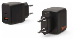 UAG SRGE 30W GaN Power Adapter USB-C/USB-A Snellader Zwart afbeelding