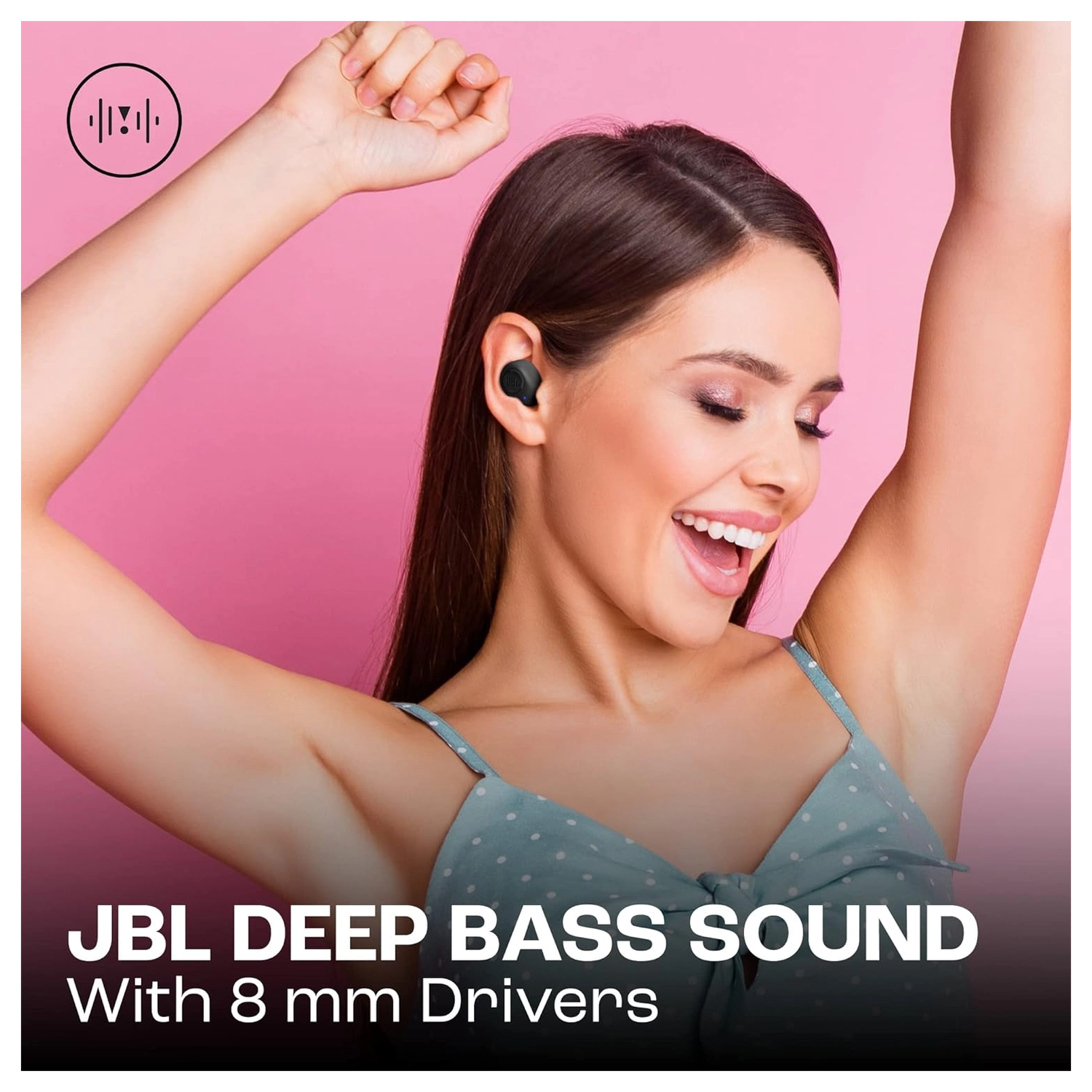 JBL Wave Buds Draadloze Bluetooth 5.2 Oordopjes met JBL Deep Bass Sound Zwart afbeelding 8