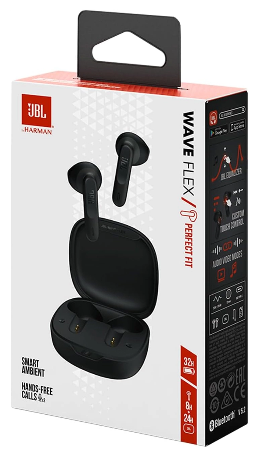 JBL Wave Flex Draadloze Bluetooth In-Ear Oordopjes met JBL Deep Bass Sound Zwart afbeelding 2