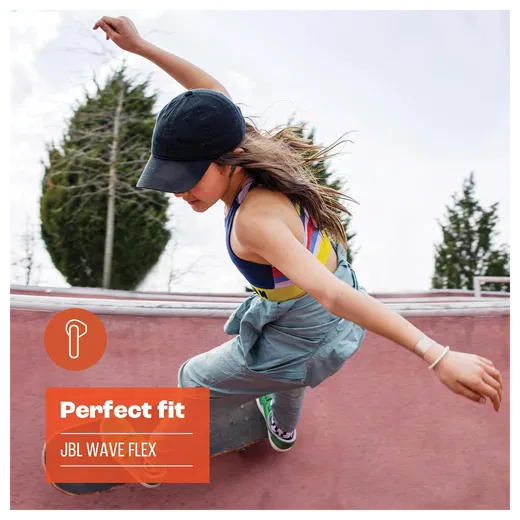 JBL Wave Flex Draadloze Bluetooth In-Ear Oordopjes met JBL Deep Bass Sound Zwart afbeelding 9