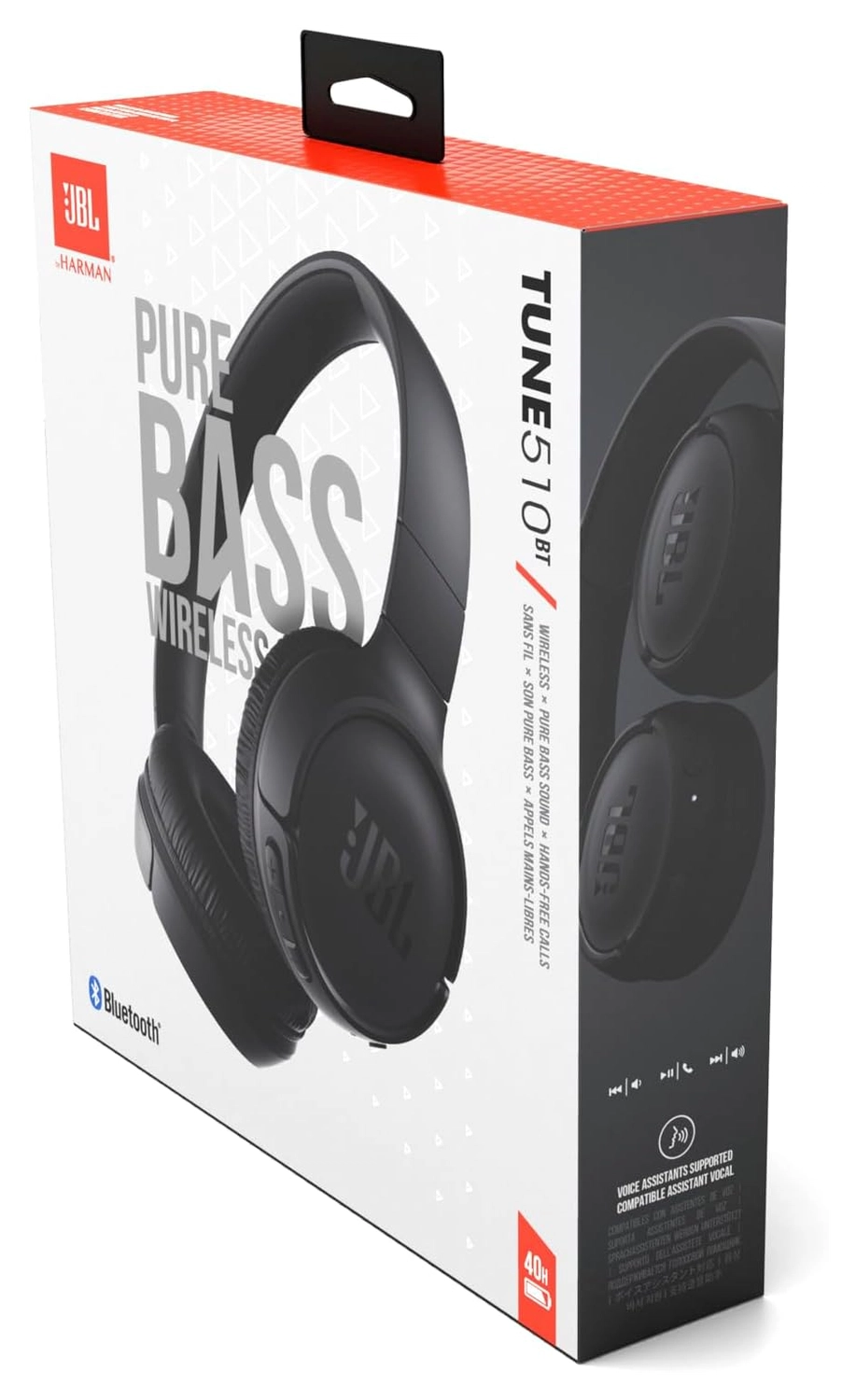 JBL Tune 510BT Draadloze Koptelefoon Bluetooth Over-Ear 40 Uur Batterij Zwart afbeelding 2