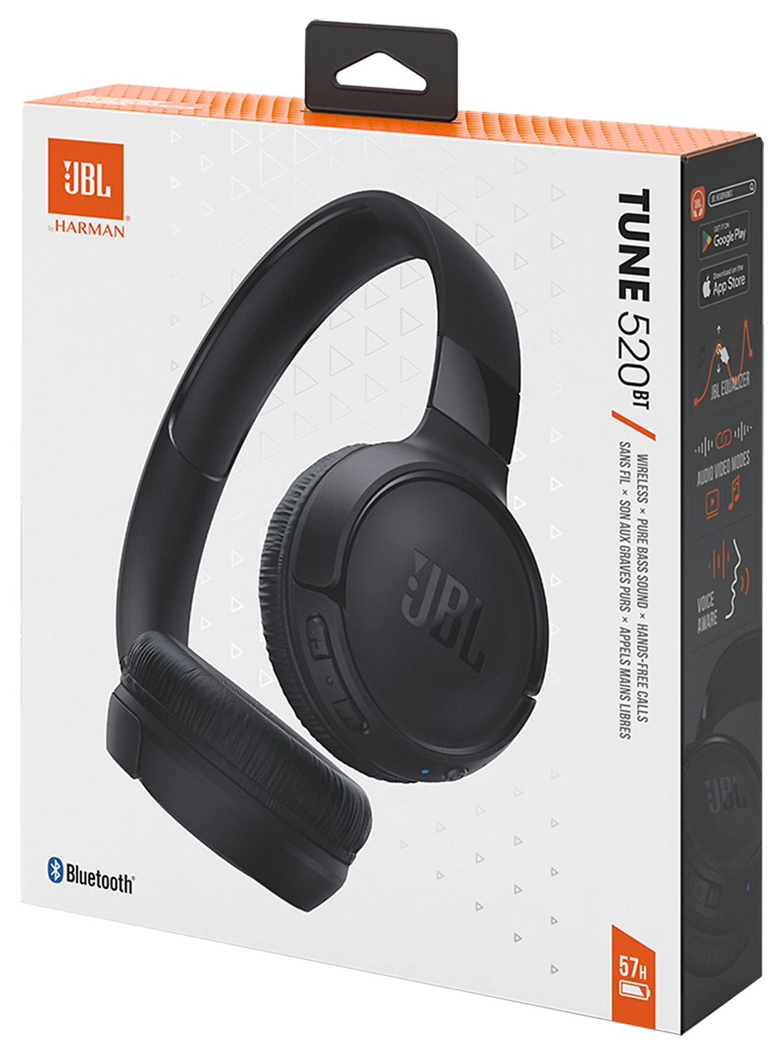 JBL Tune 520BT Draadloze Bluetooth On-Ear Koptelefoon met 57u Batterij Zwart afbeelding 2