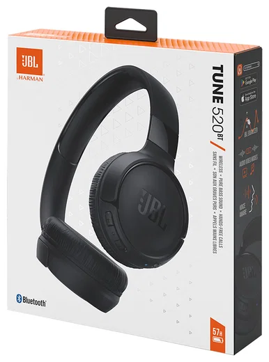 JBL Tune 520BT Draadloze Bluetooth On-Ear Koptelefoon met 57u Batterij Zwart afbeelding 2