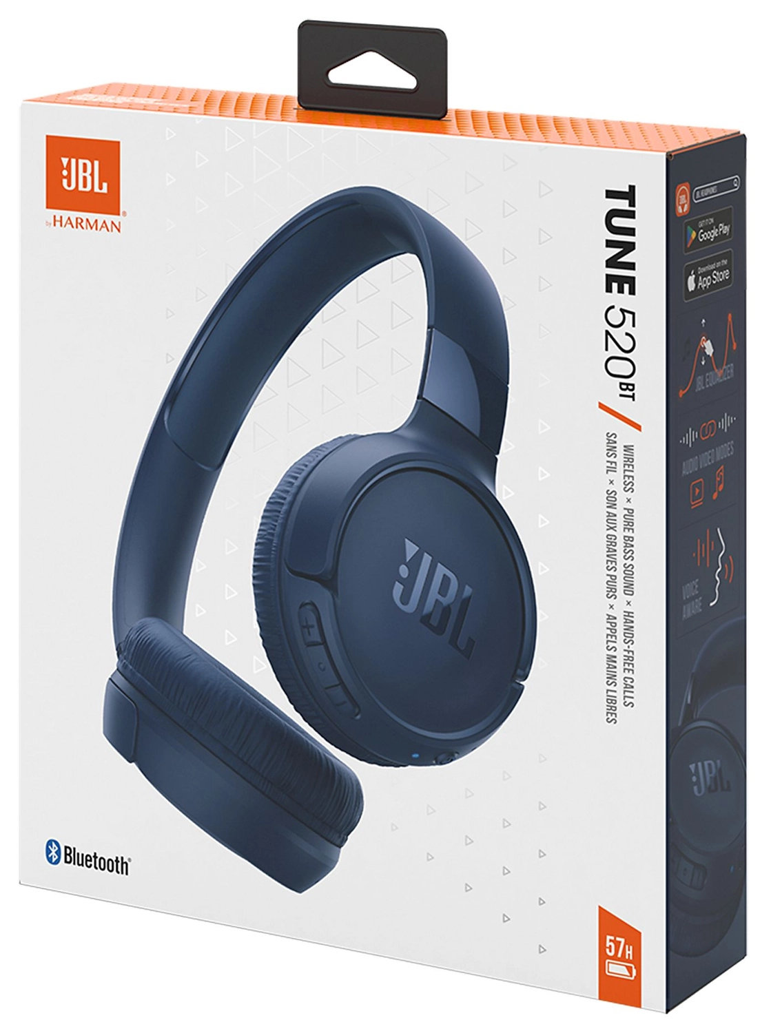 JBL Tune 520BT Draadloze Bluetooth On-Ear Koptelefoon met 57u Batterij Blauw afbeelding 2