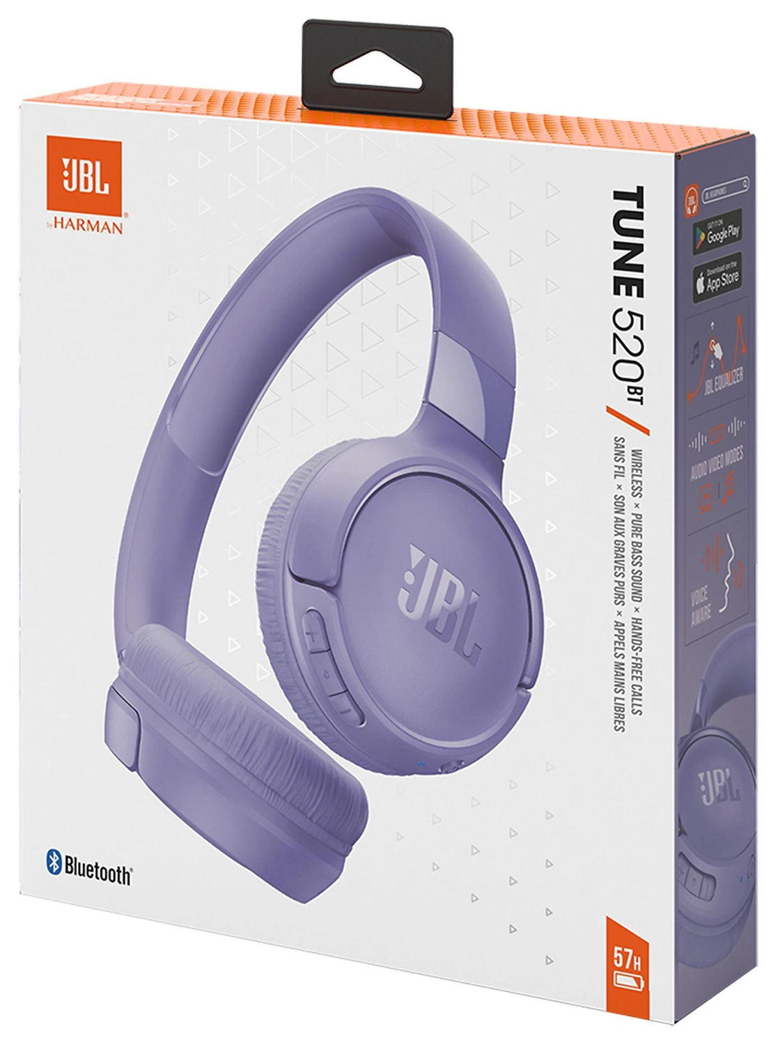 JBL Tune 520BT Draadloze Bluetooth On-Ear Koptelefoon met 57u Batterij Paars afbeelding 2