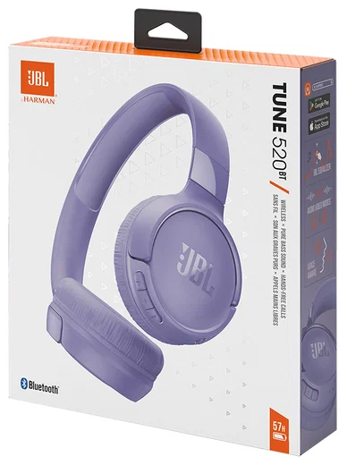 JBL Tune 520BT Draadloze Bluetooth On-Ear Koptelefoon met 57u Batterij Paars afbeelding 2