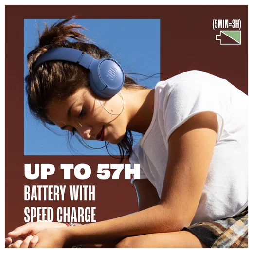 JBL Tune 520BT Draadloze Bluetooth On-Ear Koptelefoon met 57u Batterij Paars afbeelding 4