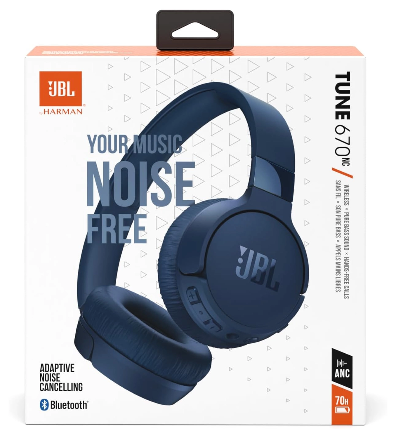 JBL Tune 670NC Draadloze Bluetooth On-Ear Koptelefoon met Noise Cancelling Blauw afbeelding 2