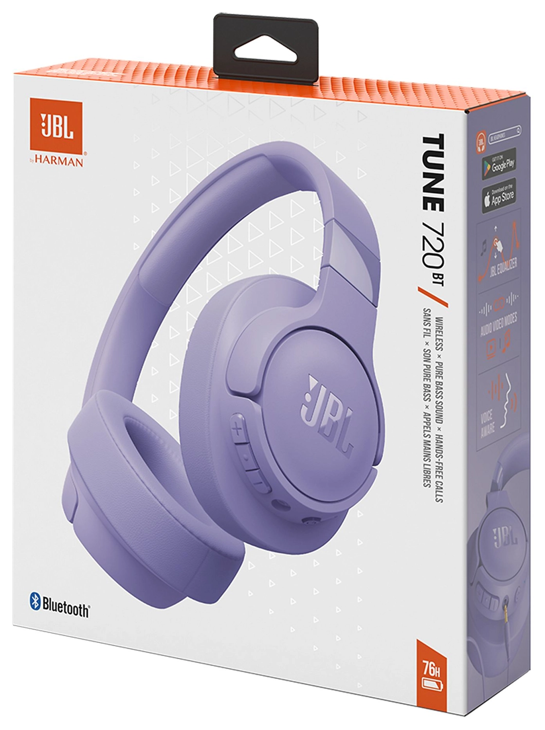 JBL Tune 720BT Draadloze Bluetooth Over-Ear Koptelefoon met 76u Batterij Paars afbeelding 2