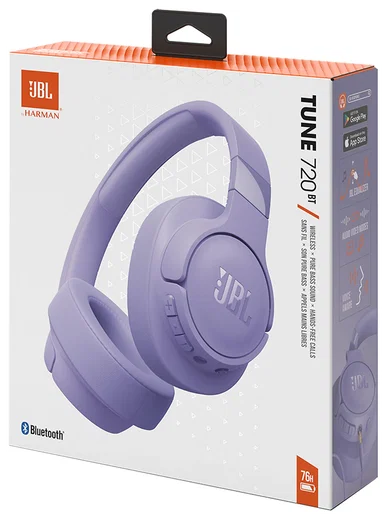 JBL Tune 720BT Draadloze Bluetooth Over-Ear Koptelefoon met 76u Batterij Paars afbeelding 2