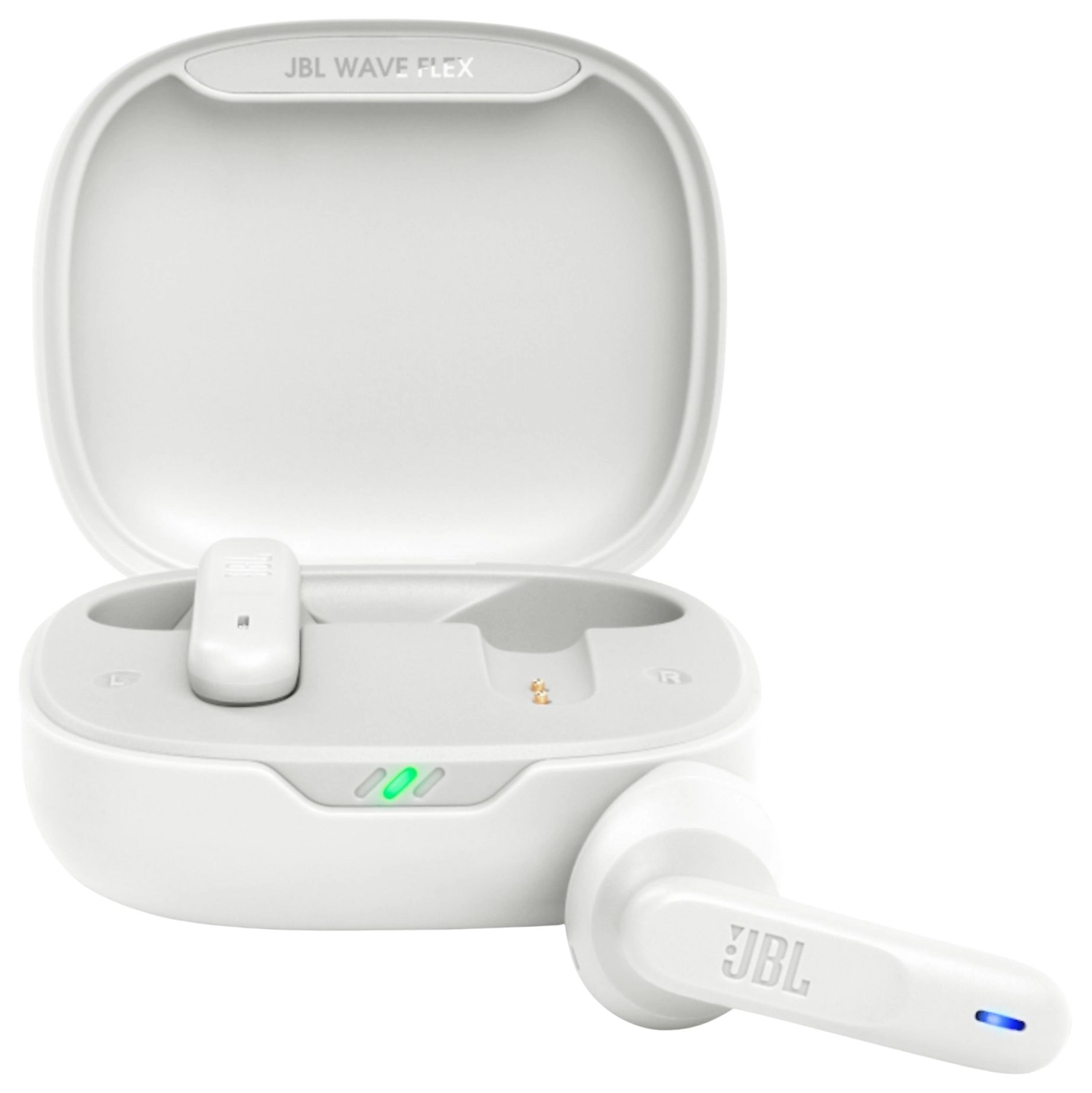 JBL Wave Flex Draadloze Bluetooth In-Ear Oordopjes met JBL Deep Bass Sound Wit afbeelding 1