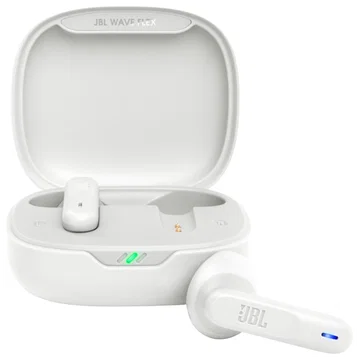 JBL Wave Flex Draadloze Bluetooth In-Ear Oordopjes met JBL Deep Bass Sound Wit