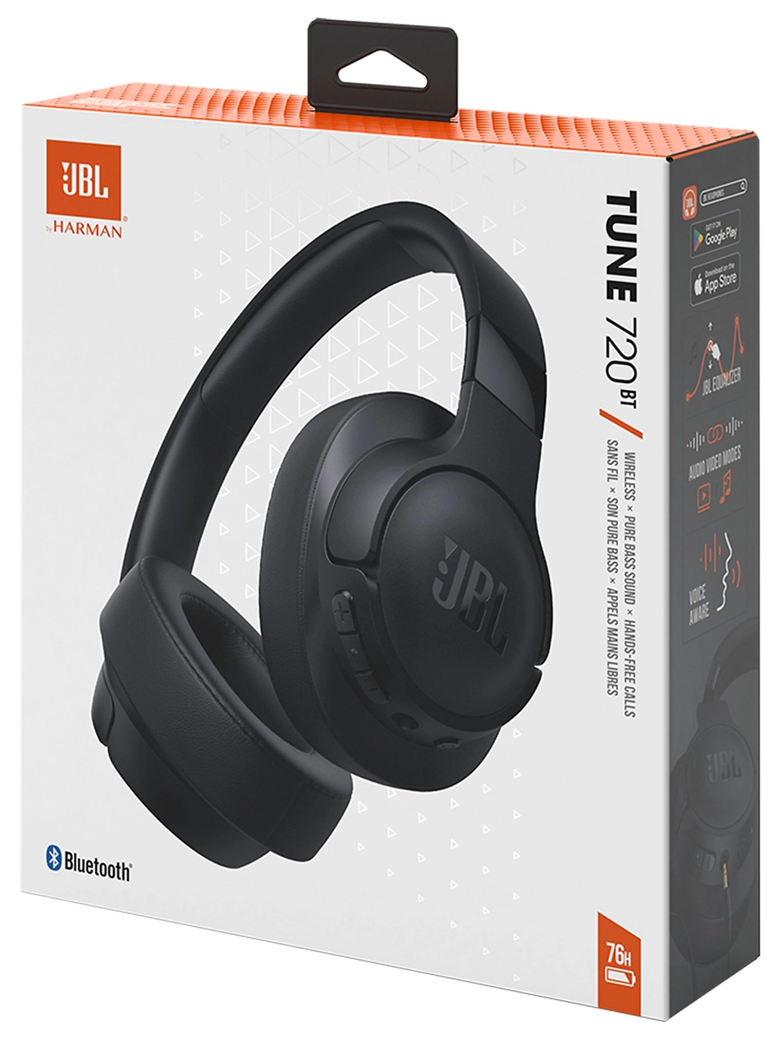 JBL Tune 720BT Draadloze Bluetooth Over-Ear Koptelefoon met 76u Batterij Zwart afbeelding 2
