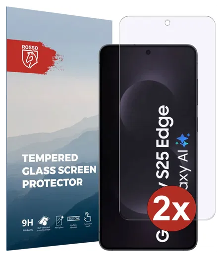 Rosso Samsung Galaxy S25 Edge 9H Tempered Glass 2-pack afbeelding 1