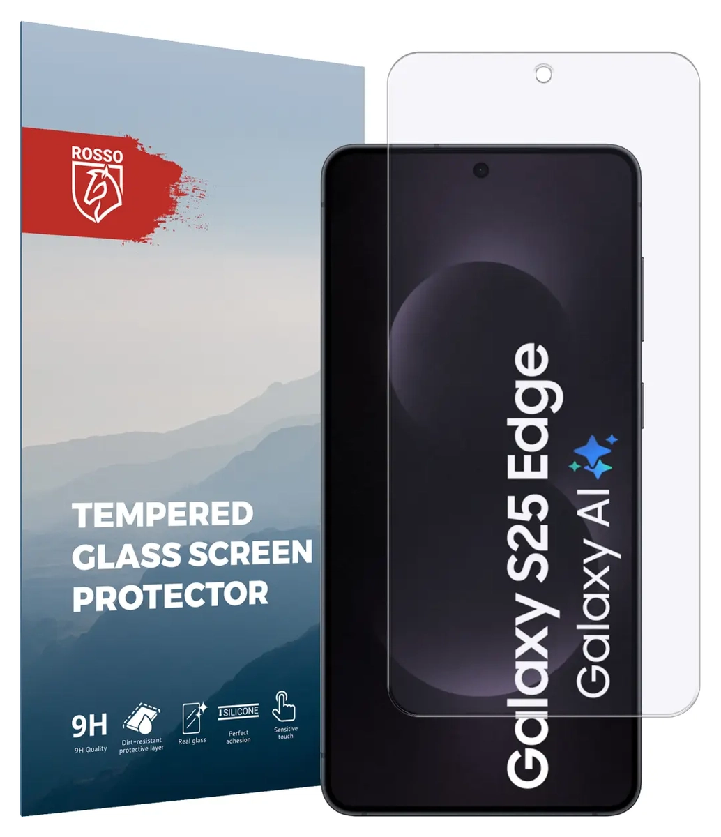 Rosso Samsung Galaxy S25 Edge 9H Tempered Glass 2-pack afbeelding 4