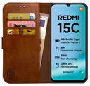 Rosso Element Xiaomi Redmi 15C Hoesje Book Case Wallet Bruin