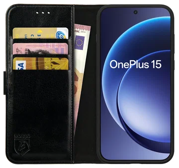 Rosso Element OnePlus 15 Hoesje Book Case Wallet Zwart
