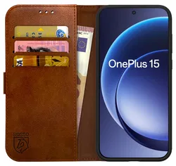 Rosso Element OnePlus 15 Hoesje Book Case Wallet Bruin afbeelding