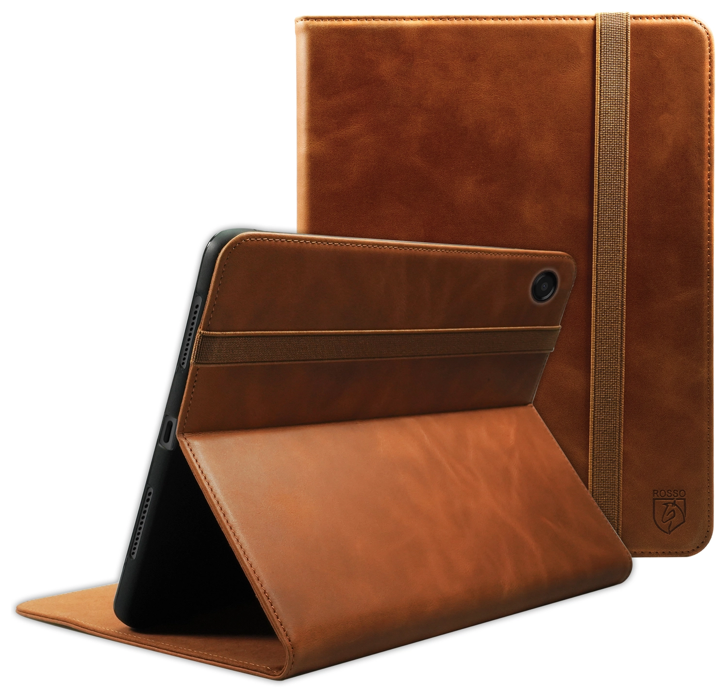 Rosso Deluxe Samsung Galaxy Tab A11 Plus Hoes Book Case Echt Leer Bruin afbeelding 1