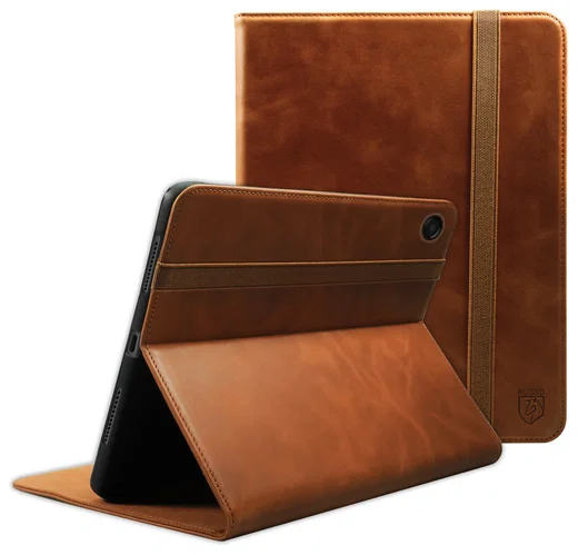 Rosso Deluxe Samsung Galaxy Tab A11 Plus Hoes Book Case Echt Leer Bruin afbeelding 1