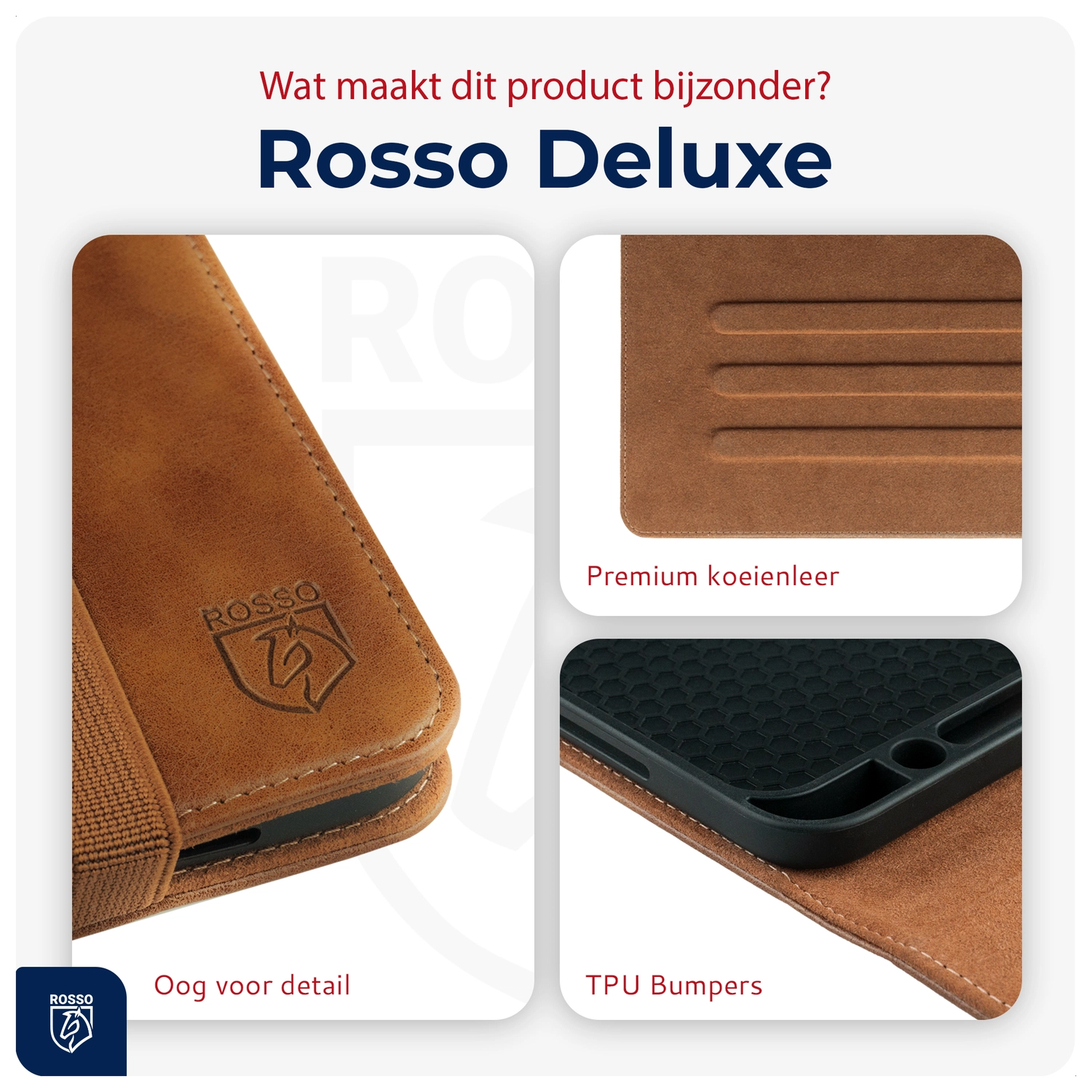 Rosso Deluxe Samsung Galaxy Tab A11 Plus Hoes Book Case Echt Leer Bruin afbeelding 4