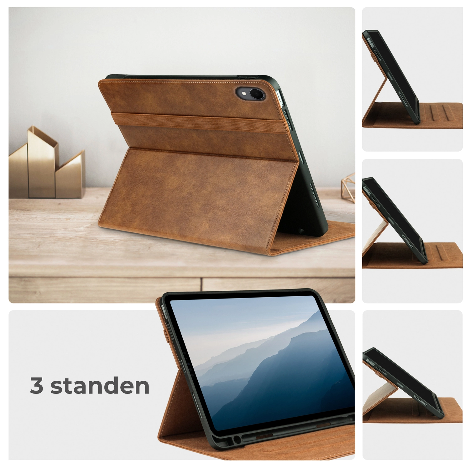 Rosso Element Samsung Galaxy Tab S11 Hoes Book Case Bruin afbeelding 2