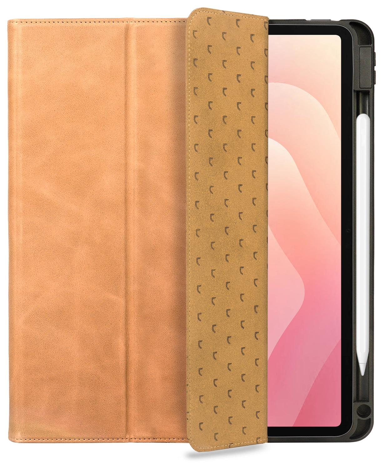 Rosso Elite Samsung Galaxy Tab S11 Hoes 2-in-1 Echt Leer Book Case Licht Bruin afbeelding 1