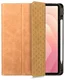 Rosso Elite Samsung Galaxy Tab S11 Hoes 2-in-1 Echt Leer Book Case Licht Bruin