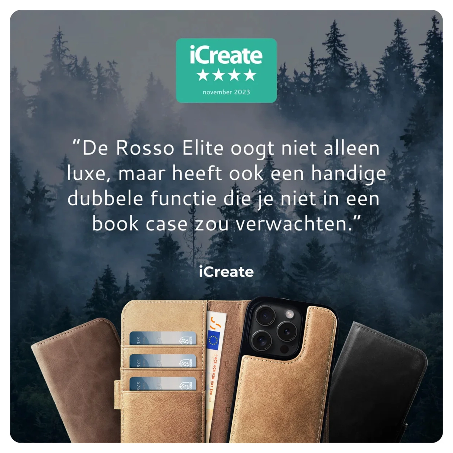 Rosso Elite Samsung Galaxy Tab S11 Hoes 2-in-1 Echt Leer Book Case Licht Bruin afbeelding 3