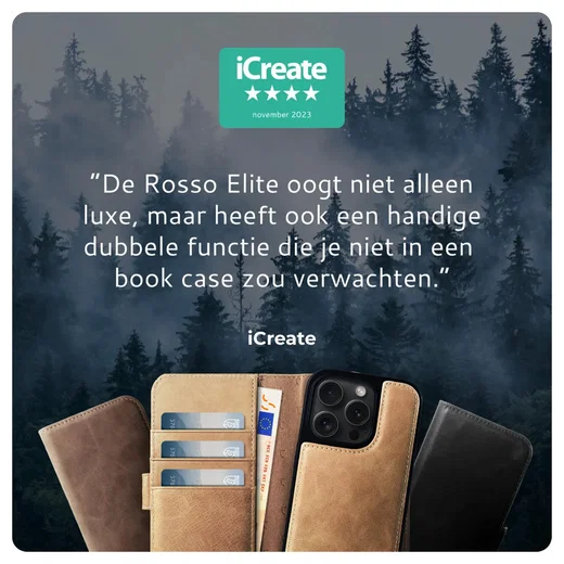 Rosso Elite Samsung Galaxy Tab S11 Hoes 2-in-1 Echt Leer Book Case Licht Bruin afbeelding 3