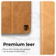 Rosso Elite Samsung Galaxy Tab S11 Hoes 2-in-1 Echt Leer Book Case Licht Bruin afbeelding 4