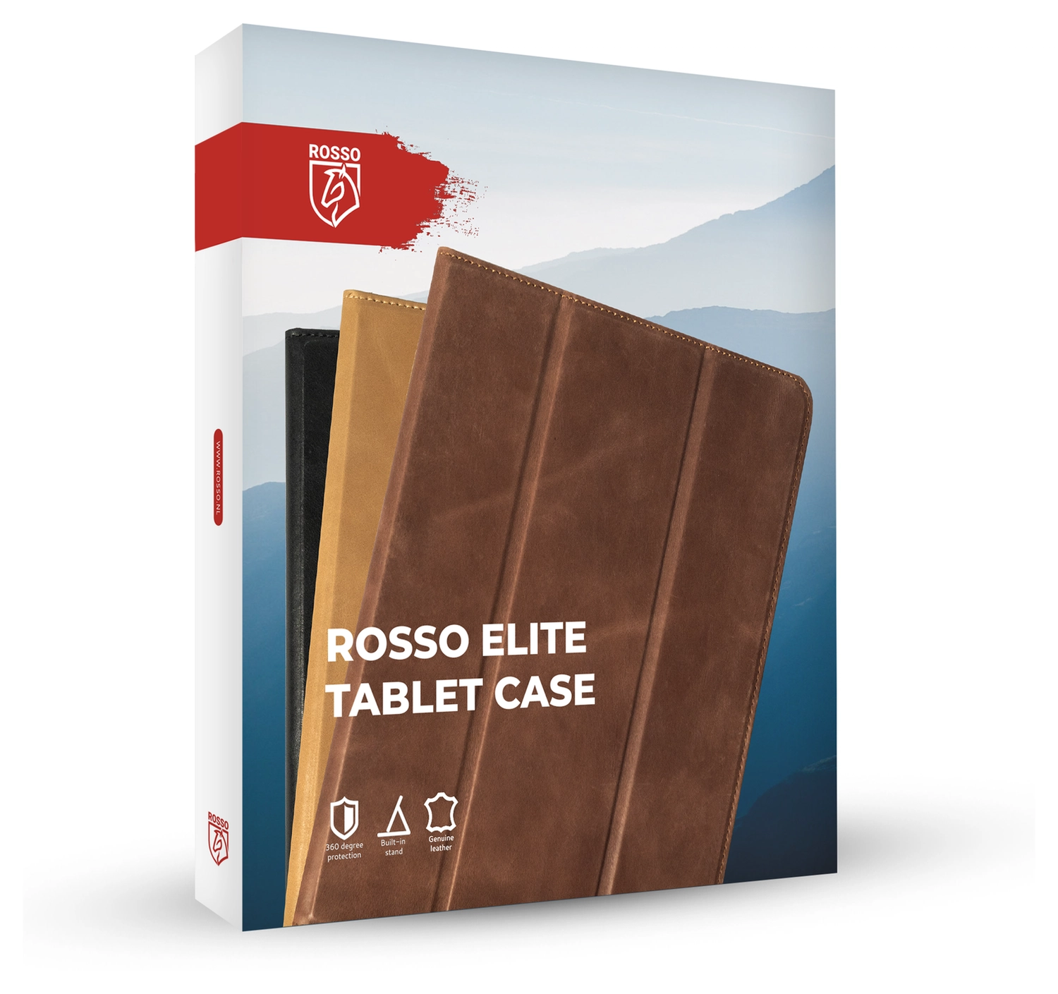 Rosso Elite Samsung Galaxy Tab S11 Hoes 2-in-1 Echt Leer Book Case Licht Bruin afbeelding 8