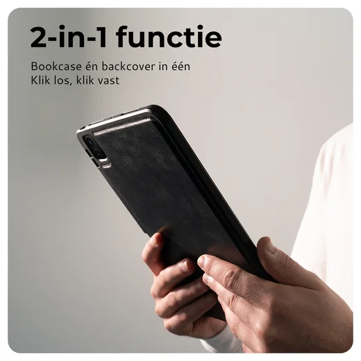 Rosso Elite Samsung Tab S11 Ultra Hoes 2-in-1 Echt Leer Book Case Zwart afbeelding 2