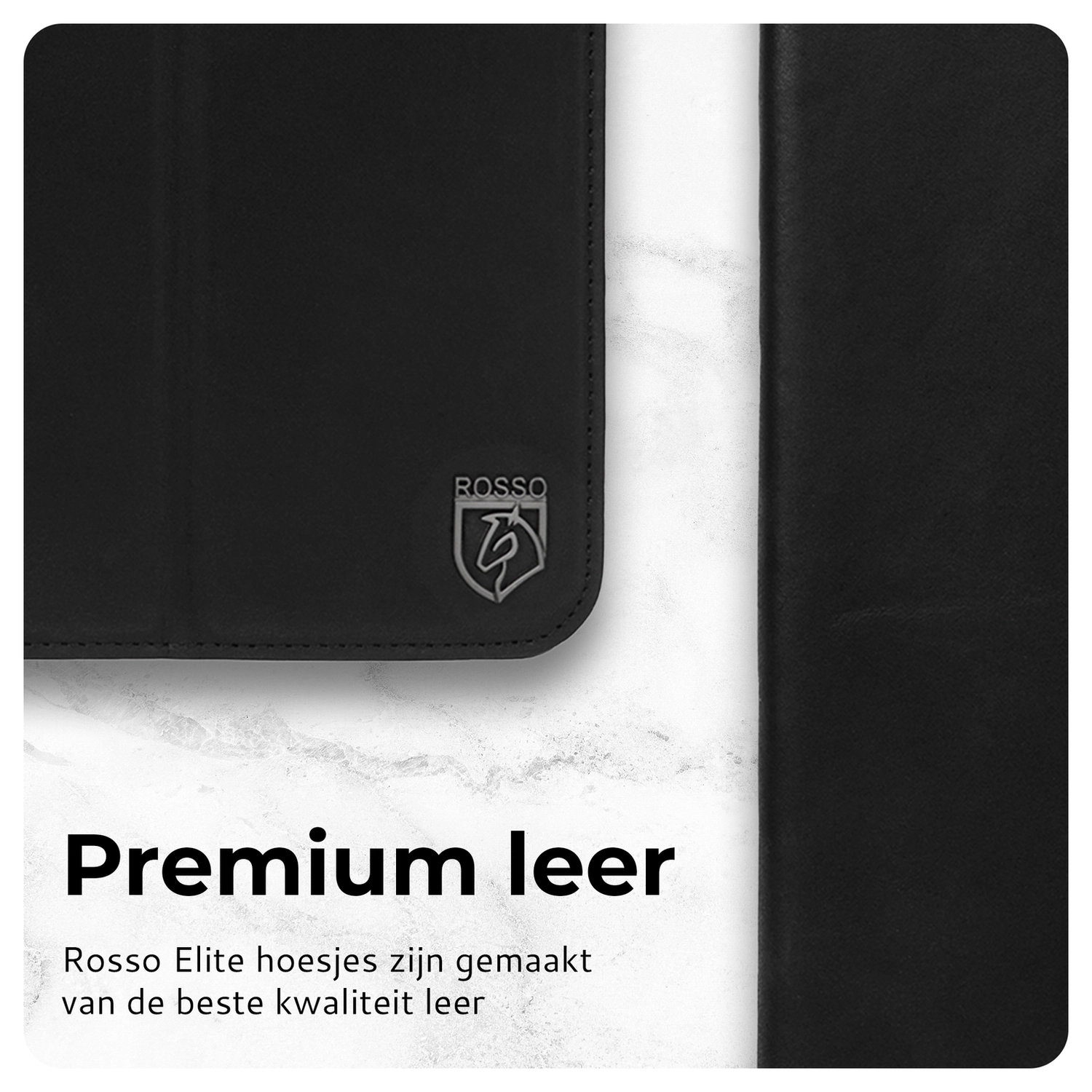 Rosso Elite Samsung Tab S11 Ultra Hoes 2-in-1 Echt Leer Book Case Zwart afbeelding 5