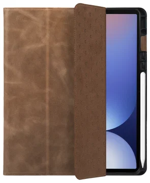Rosso Elite Samsung Tab S11 Ultra Hoes 2-in-1 Echt Leer Book Case Bruin
