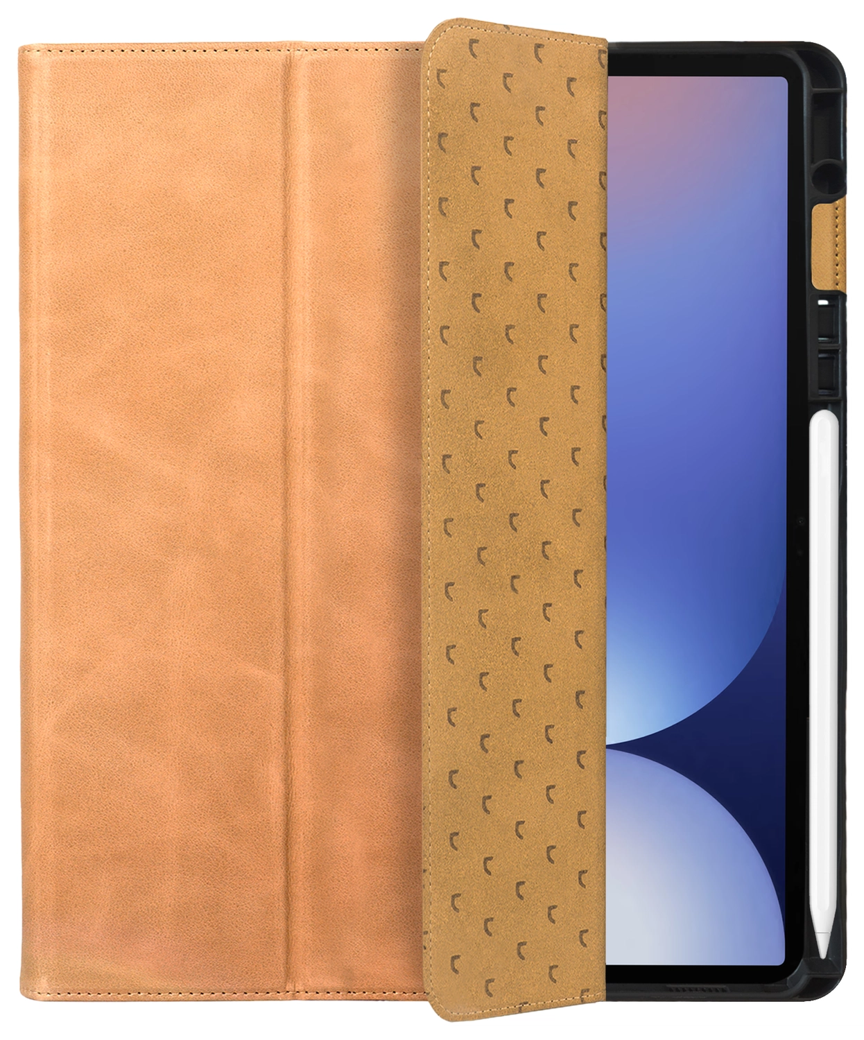 Rosso Elite Samsung Tab S11 Ultra Hoes 2-in-1 Echt Leer Book Case Licht Bruin afbeelding 1