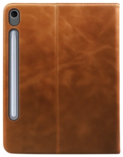Rosso Deluxe Samsung Galaxy Tab S10 Lite Hoes Book Case Echt Leer Bruin afbeelding 2