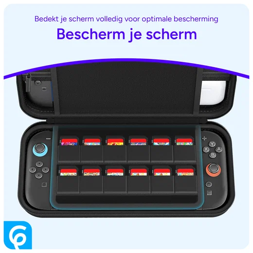Nintendo Switch 2 Opberghoes Game Card Organizer Travel Case Zwart afbeelding 4