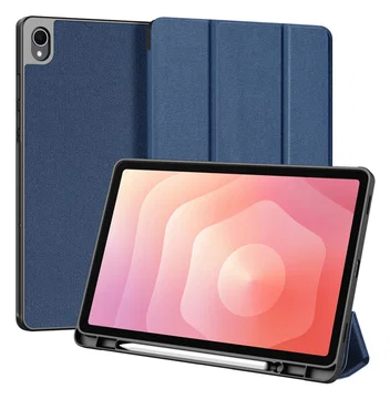 Dux Ducis Domo Samsung Galaxy Tab S11 Hoes Tri-Fold Book Case Blauw