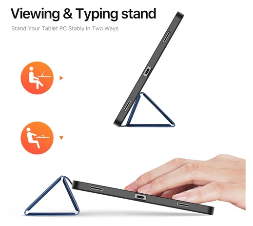 Dux Ducis Domo Samsung Galaxy Tab S11 Hoes Tri-Fold Book Case Blauw afbeelding 4