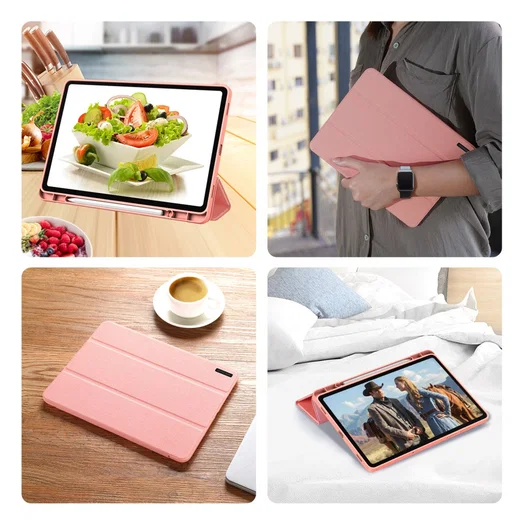 Dux Ducis Domo Samsung Galaxy Tab S11 Hoes Tri-Fold Book Case Roze afbeelding 8