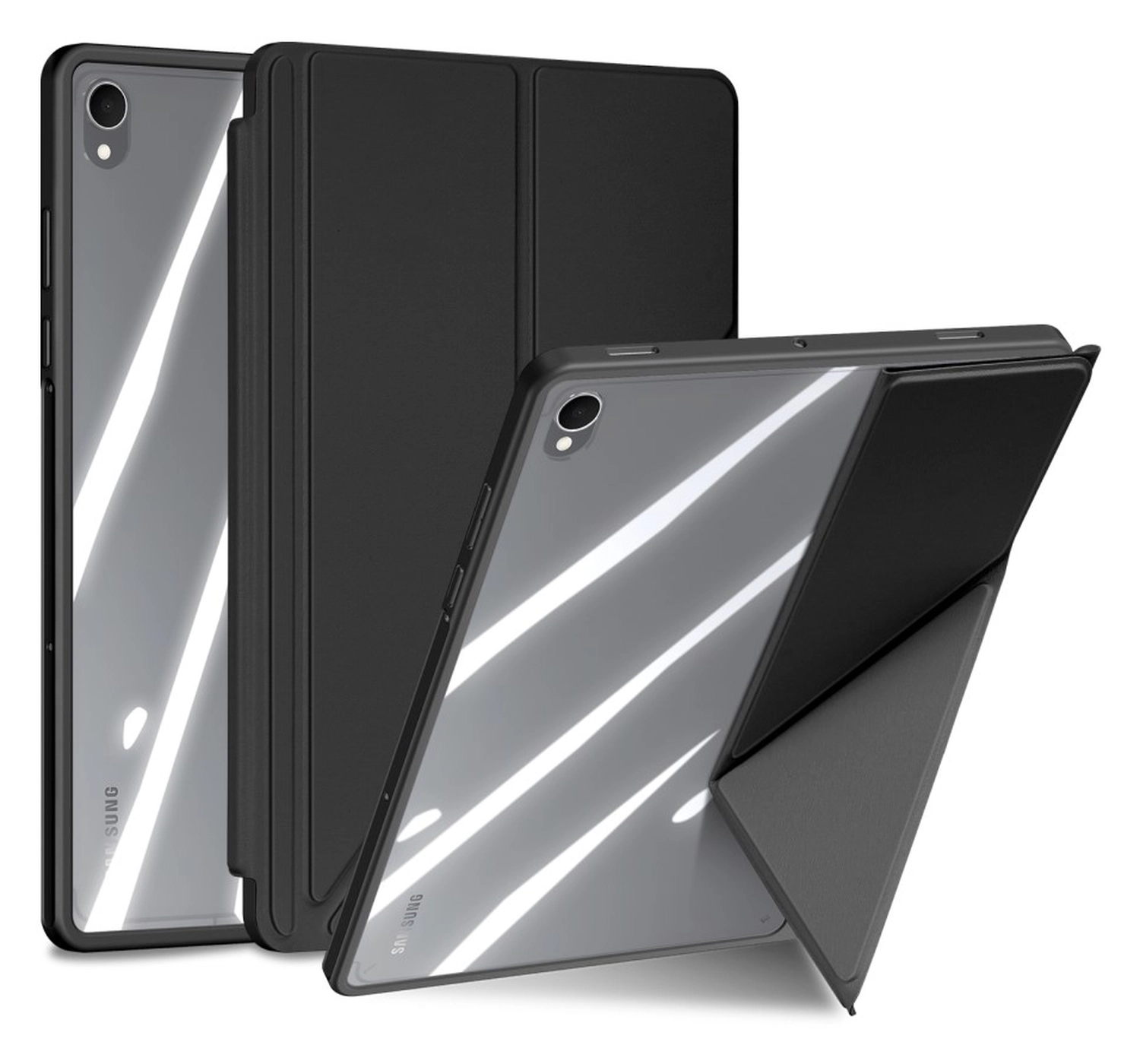 Dux Ducis Magi Samsung Galaxy Tab S11 Hoes V-Fold Book Case Zwart afbeelding 2