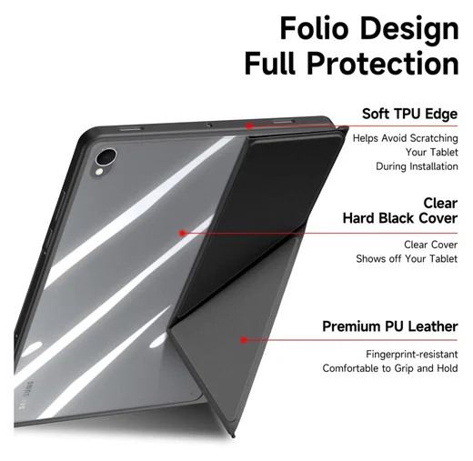 Dux Ducis Magi Samsung Galaxy Tab S11 Hoes V-Fold Book Case Zwart afbeelding 7