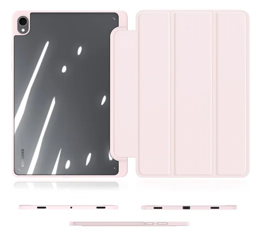 Dux Ducis Toby Samsung Galaxy Tab S11 Hoes Tri-Fold Book Case Roze afbeelding 11