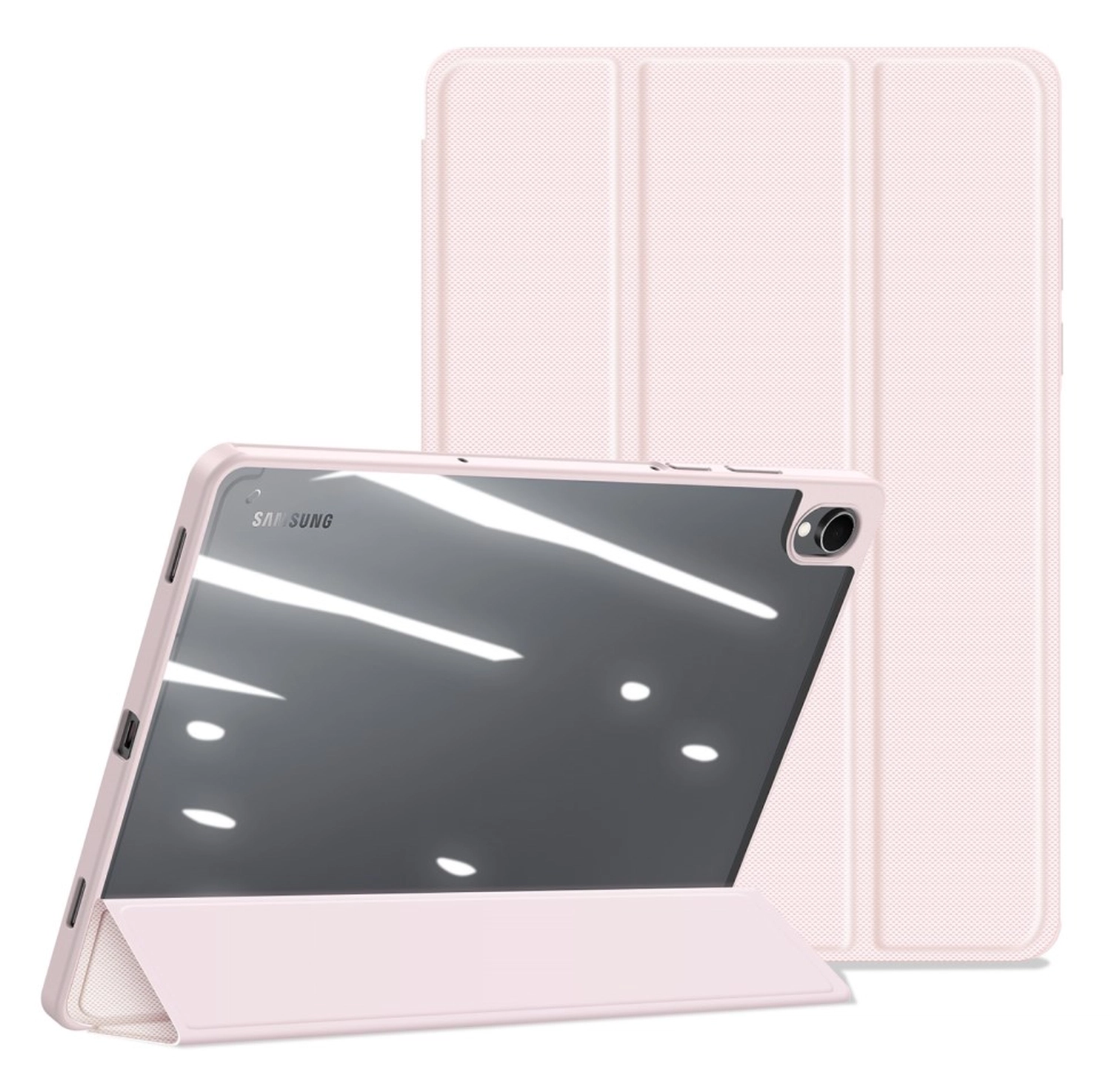 Dux Ducis Toby Samsung Galaxy Tab S11 Hoes Tri-Fold Book Case Roze afbeelding 7
