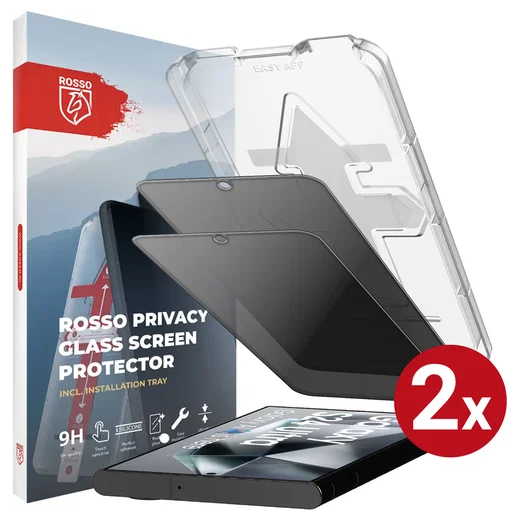 Rosso Samsung S24 Ultra Privacy Glass met Installatietray (2-Pack) afbeelding 1