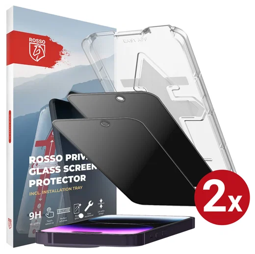 Rosso Apple iPhone 15 Pro Privacy Glass met Installatietray (2-Pack) afbeelding 1