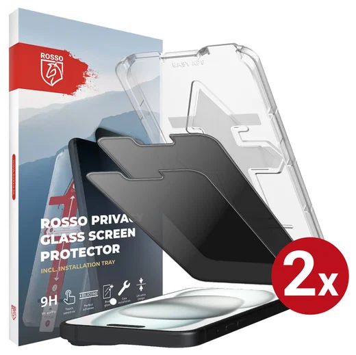 Rosso Apple iPhone 15 Privacy Glass met Installatietray (2-Pack) afbeelding 1
